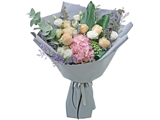 Florist Flower Bouquet - France Style Peachy Rose Bouquet  RD35 - L76604594 Photo