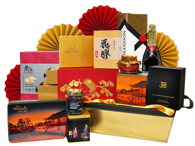 Mid-Autumn Gift Hamper - Mid Autumn Mandarin Oriental Mooncake With Deluxe Food Gift Hamper FH220 - M30729A1 Photo